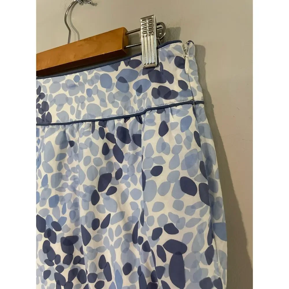 Vineyard Vines Silk Blend Brush Stroke Polka Dot Preppy Mini Skirt 4 - Picture 3 of 6